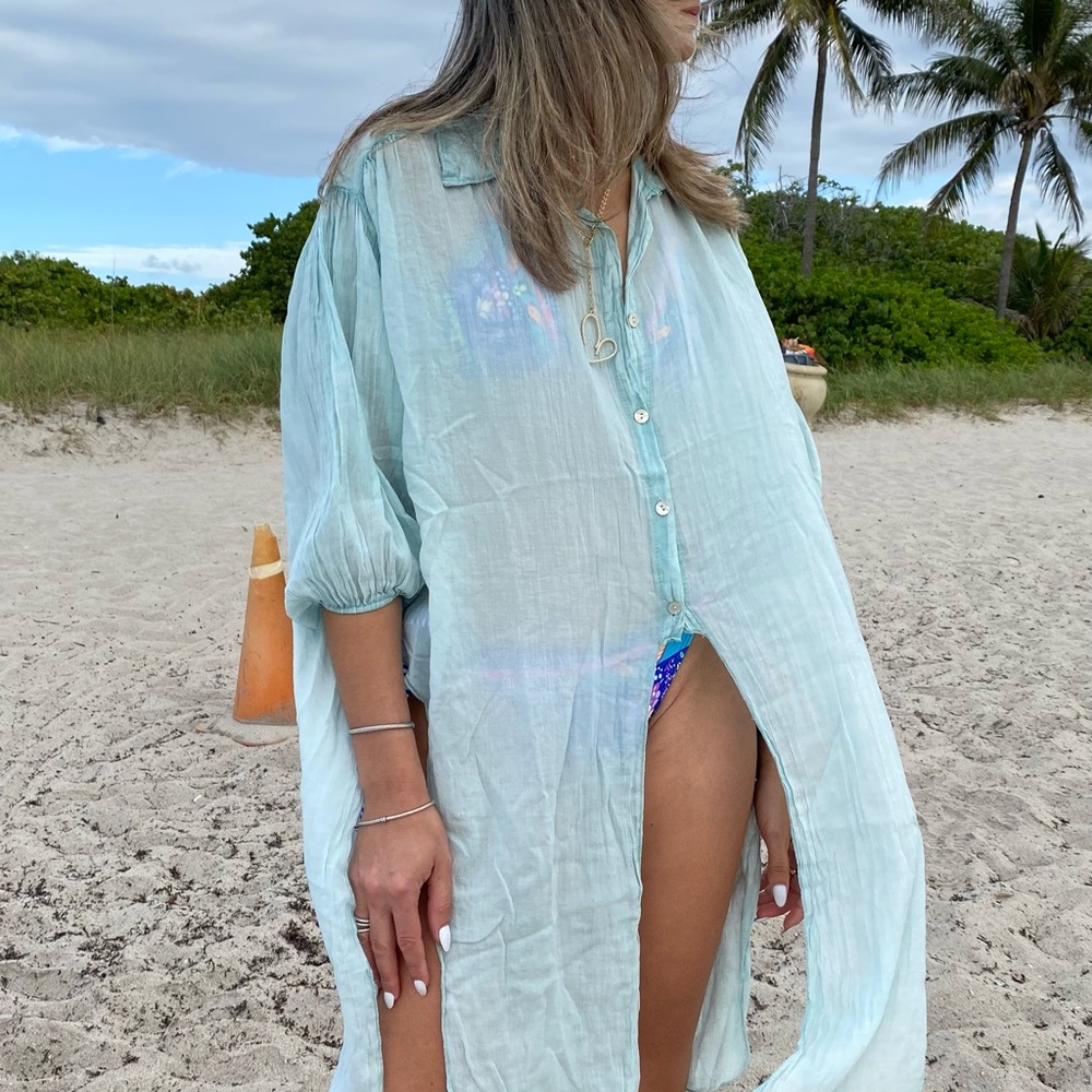 🌊 Light & Breezy Beach Cover-Up - Made in Italy 🌿 - Picture 4 of 11